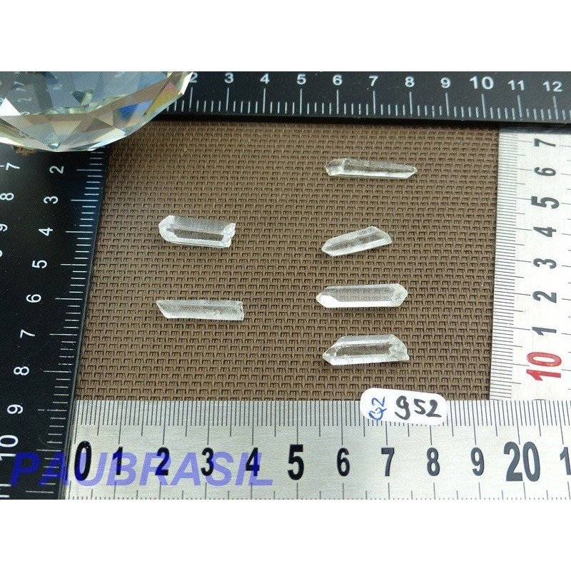 6 pointes cristal de roche Q Extra pour lithothérapie 6gr