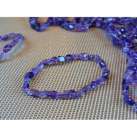 Bracelet Chrysocolle en mini pierres roulées - grains Q Extra