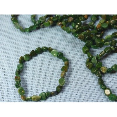 Bracelet Chrysocolle en mini pierres roulées - grains Q Extra