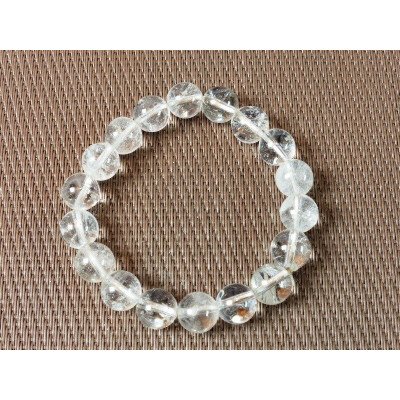 Bracelet en Cristal de Roche Q Extra en perles de 10mm