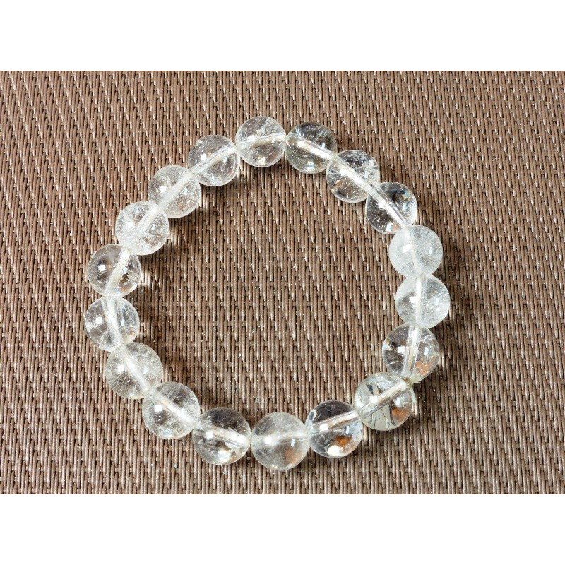 Bracelet en Cristal de Roche Q Extra en perles de 10mm