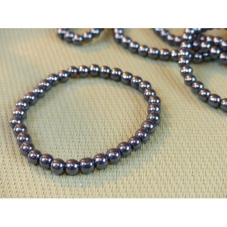 Bracelet Jaspe Dalmatien Lamparcien Q Extra en perles de 6mm