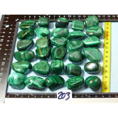 Malachite Q Extra Pierre Roulée à l unité de 23 à 26 gr | Minéraux Paubrasil