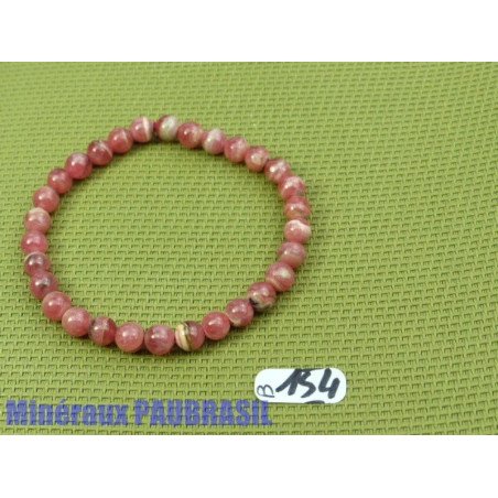 Bracelet Rhodochrosite d'Argentine Q Extra en perles de 6mm50
