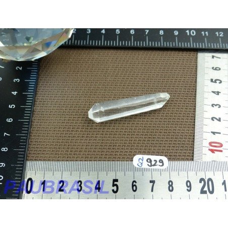 Pointe biterminée en cristal de roche Q Extra pour lithothérapie 10g