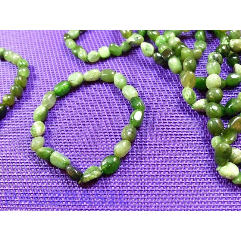 Bracelet Chrysocolle en mini pierres roulées - grains Q Extra