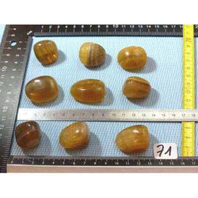 Fluorite Jaune Zonée Q Extra Pierre Roulée à l unité de 27 à | Minéraux Paubrasil