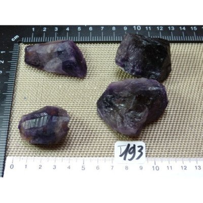 Amethyste Brésil Lot de 4 Pierres Brutes 184g | Minéraux Paubrasil