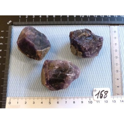 Amethyste Brésil Lot de 3 Pierres Brutes 231g | Minéraux Paubrasil