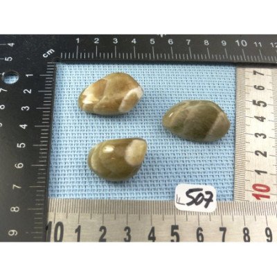 Prasiolite Lot de 3 Pierres Roulées 38g | Minéraux Paubrasil