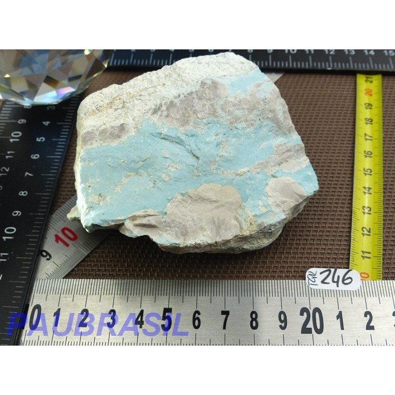 Turquoise de Madagascar en Pierre Brute non traitée 358gr Rare