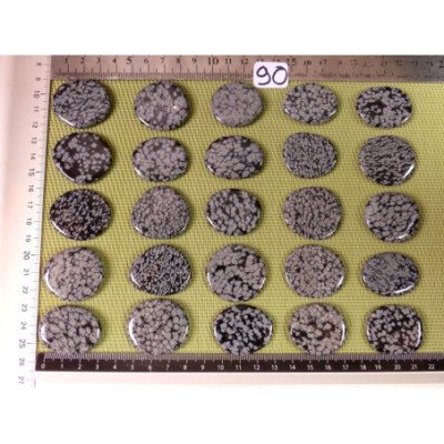 Obsidienne Flocon de Neige Pierre Plate Fine à l unité de 33 | Minéraux Paubrasil