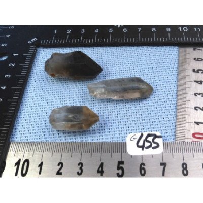 Quartz Fumé Lot de 3 Pointes Brutes 27gr50 | Minéraux Paubrasil