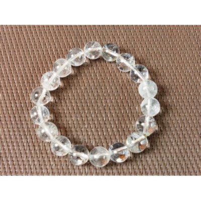 Cristal de Roche Q Extra Bracelet en Perles de 10mm | Minéraux Paubrasil