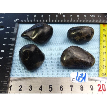 Onyx Lot de 4 Pierres Roulées 98g | Minéraux Paubrasil