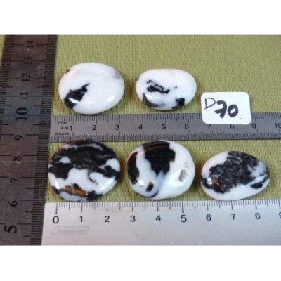 Jaspe Zébré Lot de 5 Pierres Plates 54g | Minéraux Paubrasil