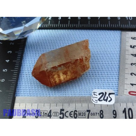 Pointe de Quartz Tangerine guérisseur doré Brésil 52g | Minéraux Paubrasil